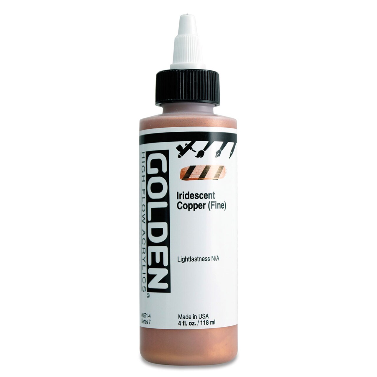 Golden High Flow Acrylics - Iridescent Copper (Fine), 4 oz bottle